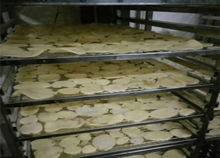 土豆片烘干工艺